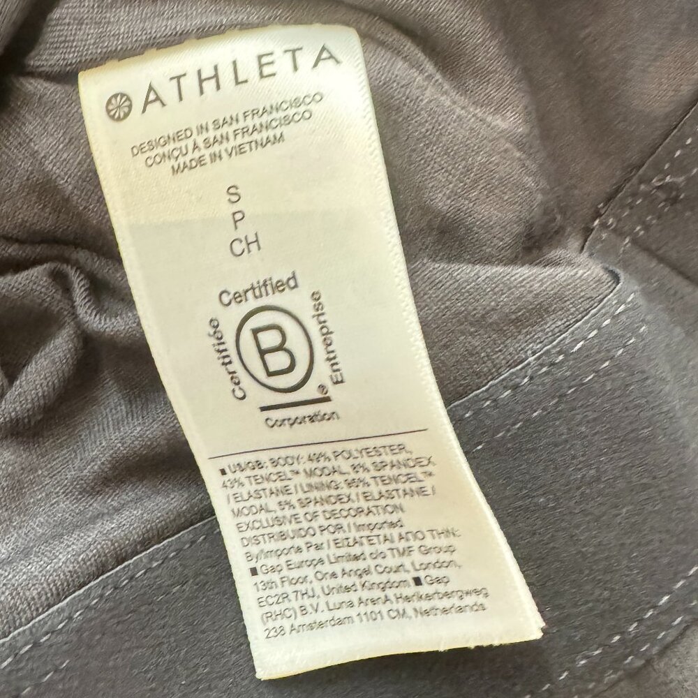 NWT Athleta Seasoft Bubble Hem Hoodie Sweatshirt in Black - Picture 9 of 11